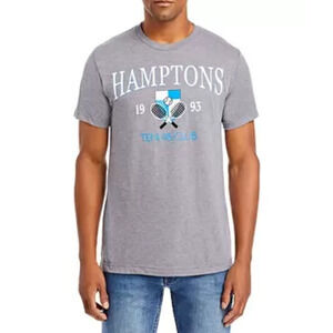 Philcos Hamptons Tennis Club Crew neck Tee Gray Size L 8207